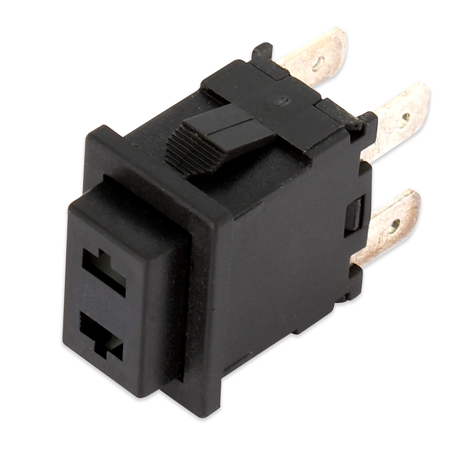 Interruttore bipolare push tasto con asole 19x13mm 250v 10a 4 faston da 4,8mm ad