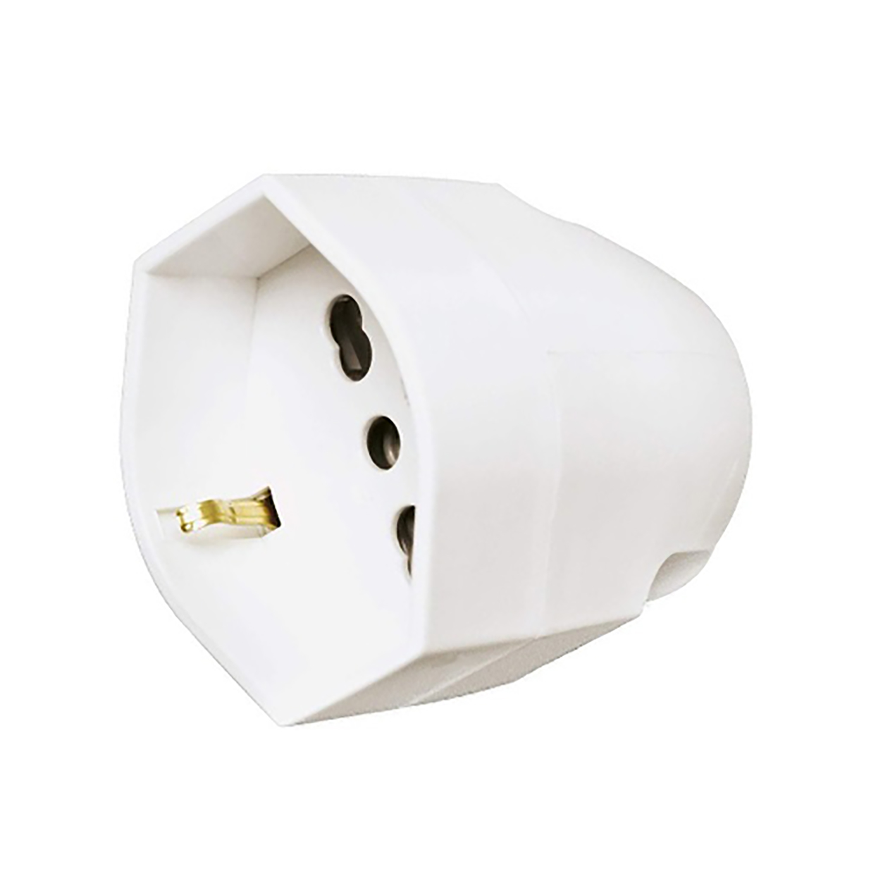 Presa schuko bivalente + t 10/16a di colore bianco adattabile
