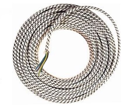 Cavo 4x0,75mm telato di colore bianco/nero adattabile