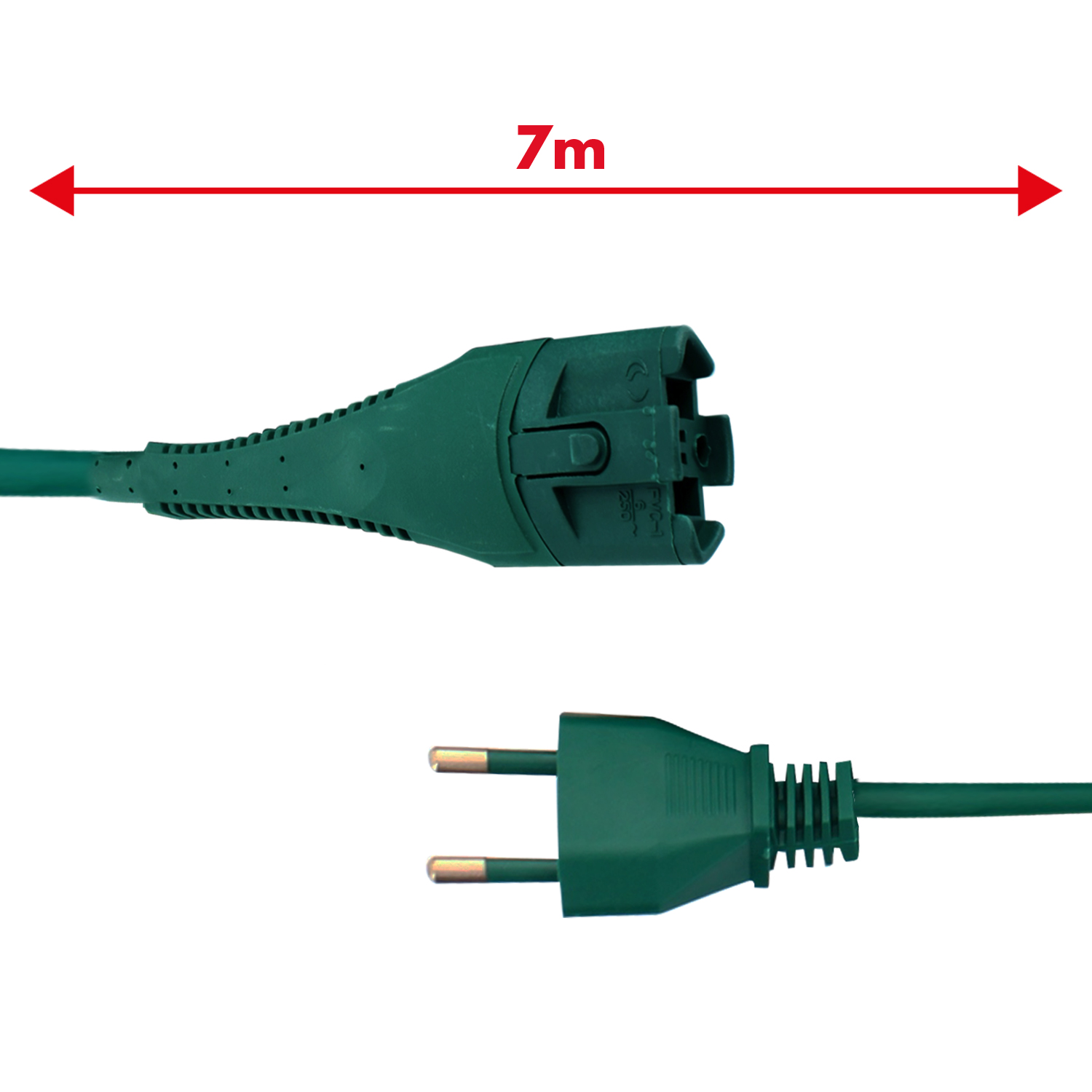 Cavo alimentazione verde 7mt 2x0,75mm spina Italia adattabile a modelli VK131 e