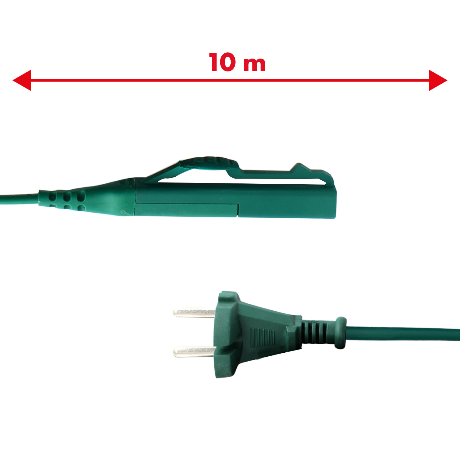 Cavo alimentazione verde 10mt 2x0,75mm spina Tedesca adattabile a modello VK140