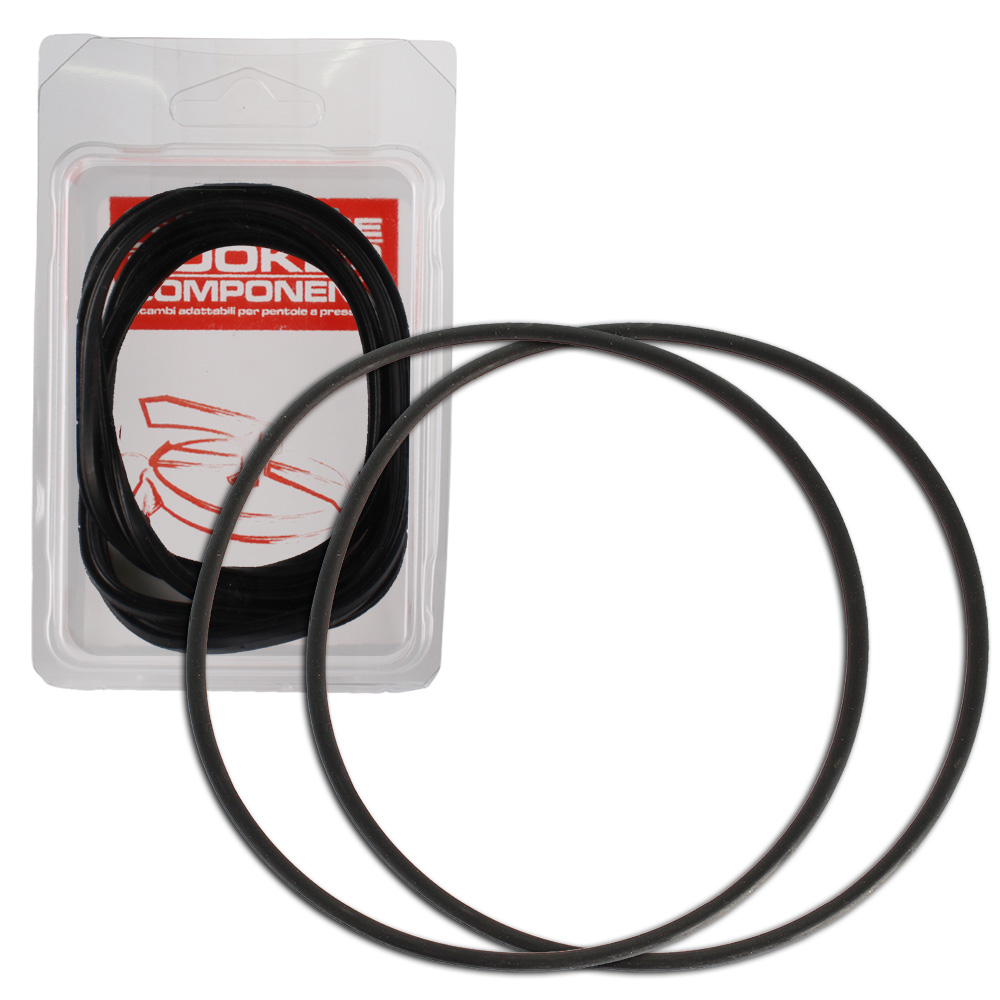 Guarnizione pentola a pressione 9lt Ø 210mm 2 pz confezionata in blister adattab