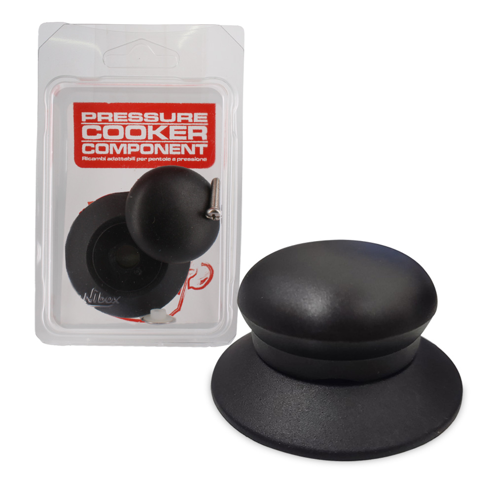 Pomolo Ø46mm per pentola, base Ø62mm, vite M6 in blister adattabile