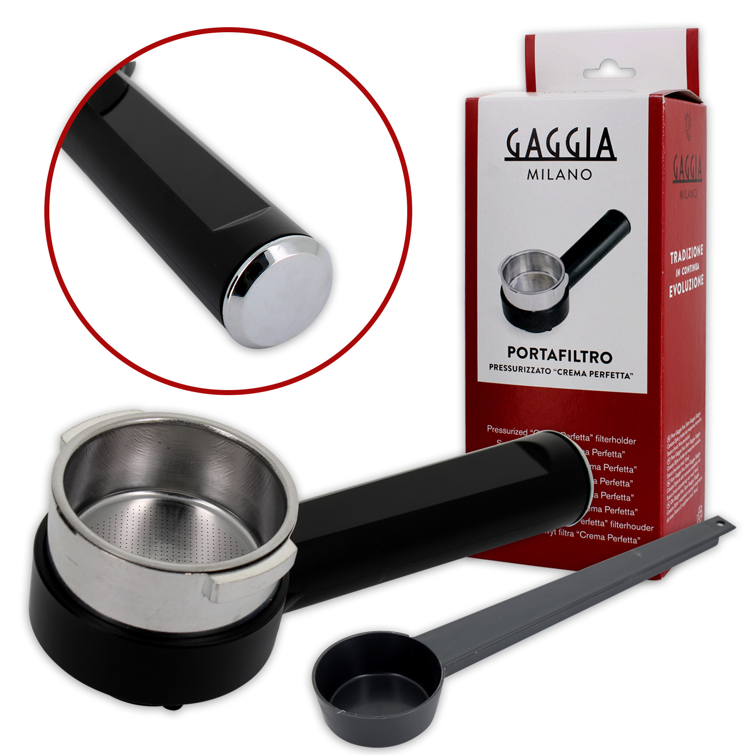 Portafiltro pressurizzato originale SAECO MAGIC VIA VENETO 421941312101