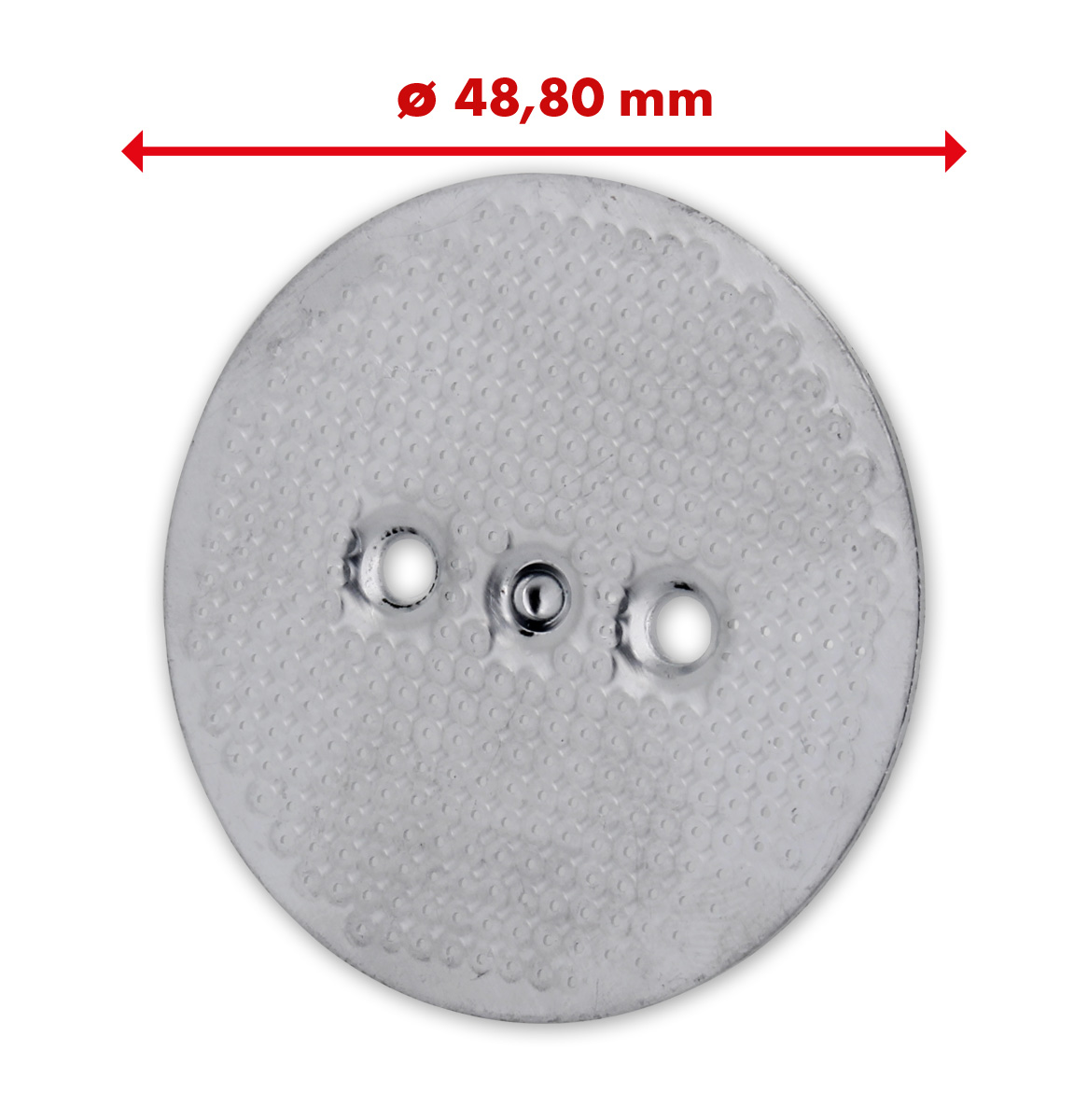 disco doccia alluminio 2 fori