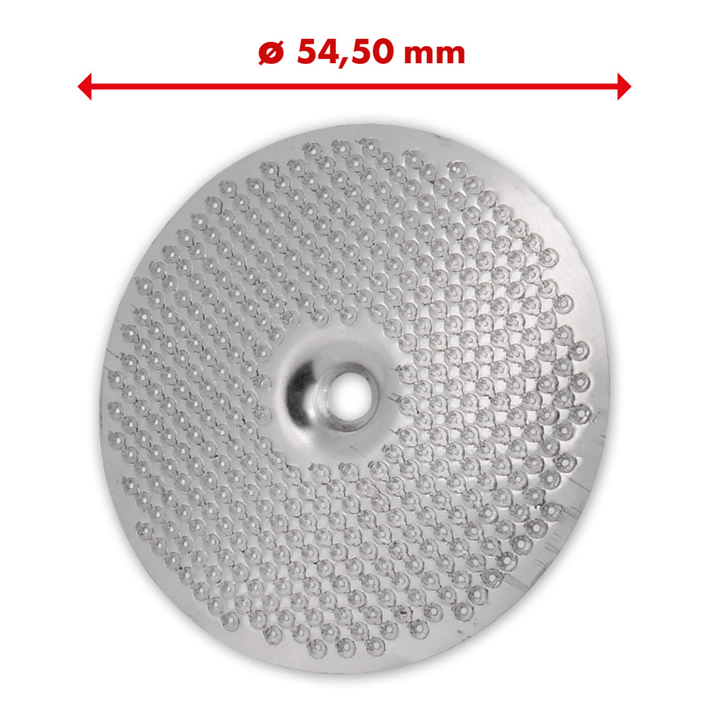 Disco doccia in acciaio Ø54,5mm