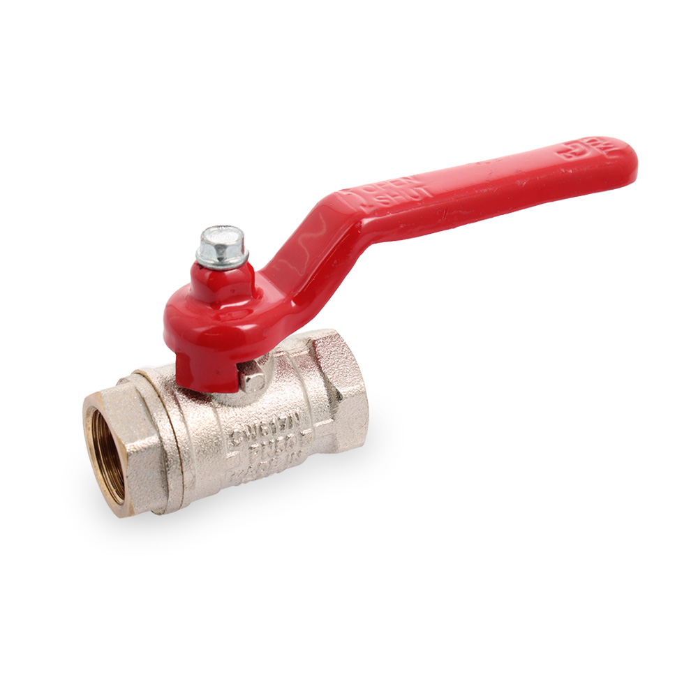 Valvola a sfera con leva 3/8 ff in ottone nichelato adattabile