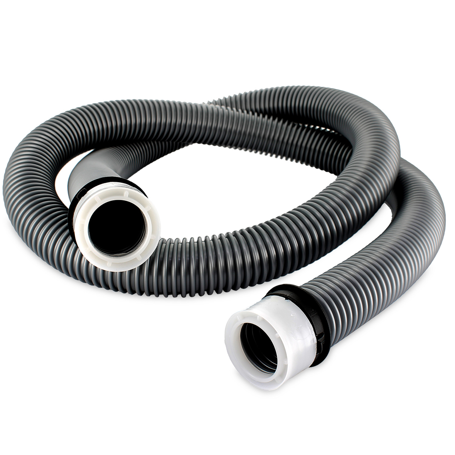 Tubo flessibile con clip di fissaggio di colore grigio lunghezza 180cm