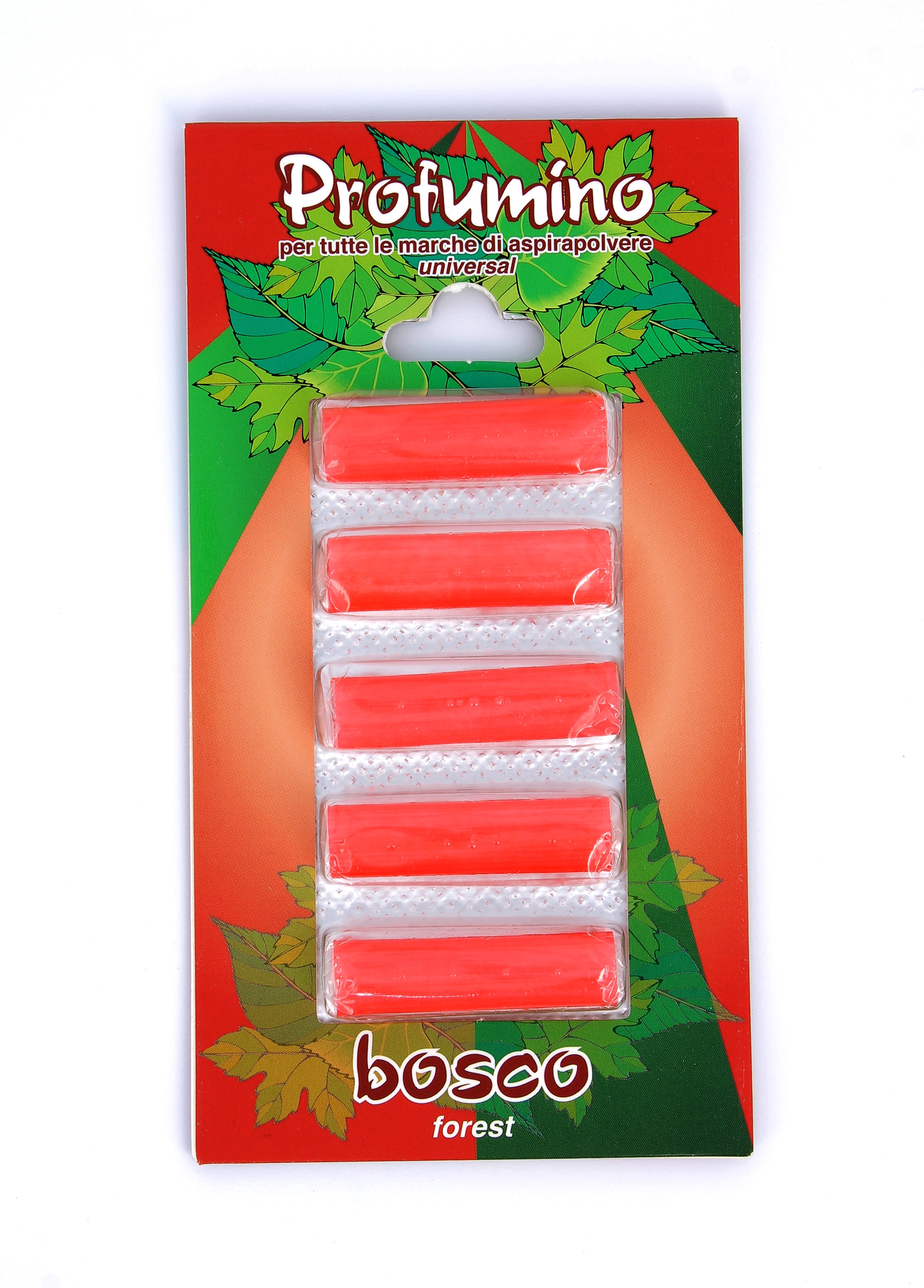 Blister 5 sticks profumatori per aspirapolvere fragranza bosco - red