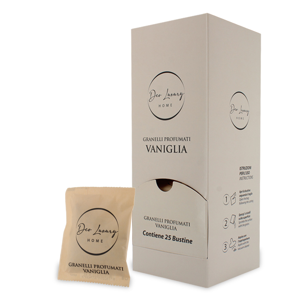 Espositore granuli profumati "Vaniglia" , 25 bustine da 35 gr