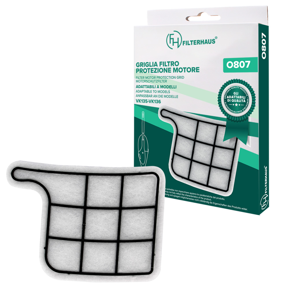 Filtro griglia protezione motore adattabile a modelli VK135 e VK136