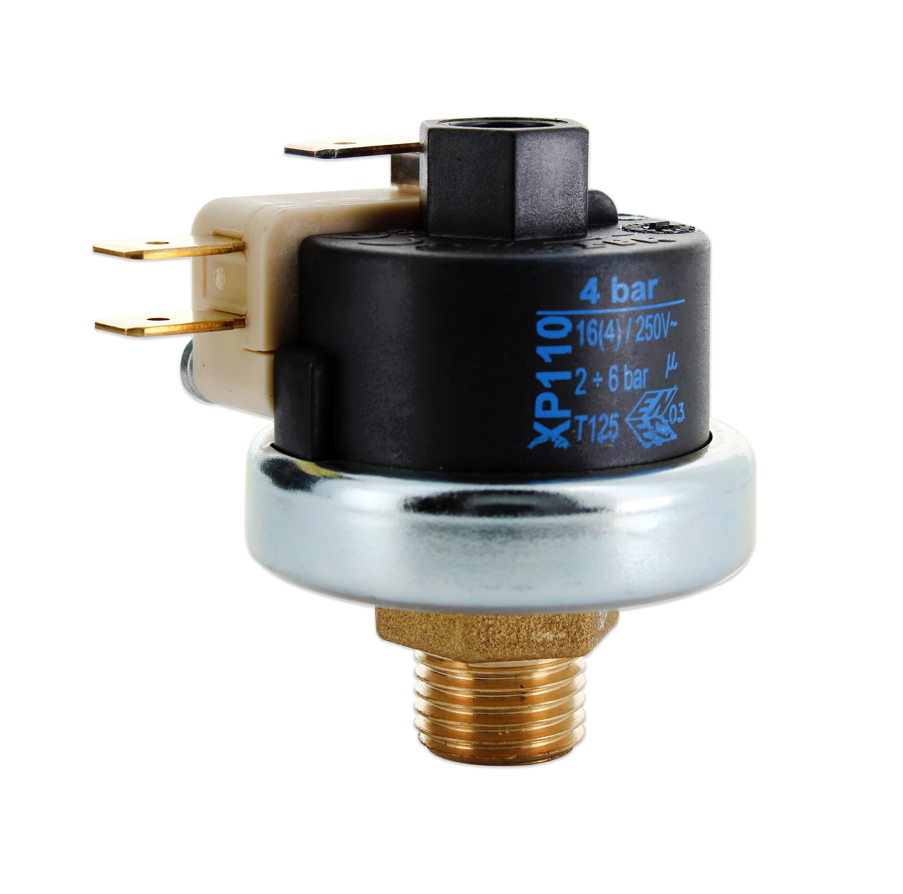 Pressostato mater attacco 1/4 taratura 4 bar - 1 micro 3 contatti