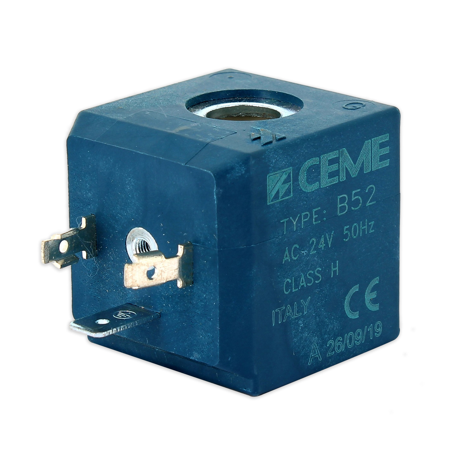 Bobina elettrovalvola ceme media 6w - 24v ac foro Ø 13,5x10mm