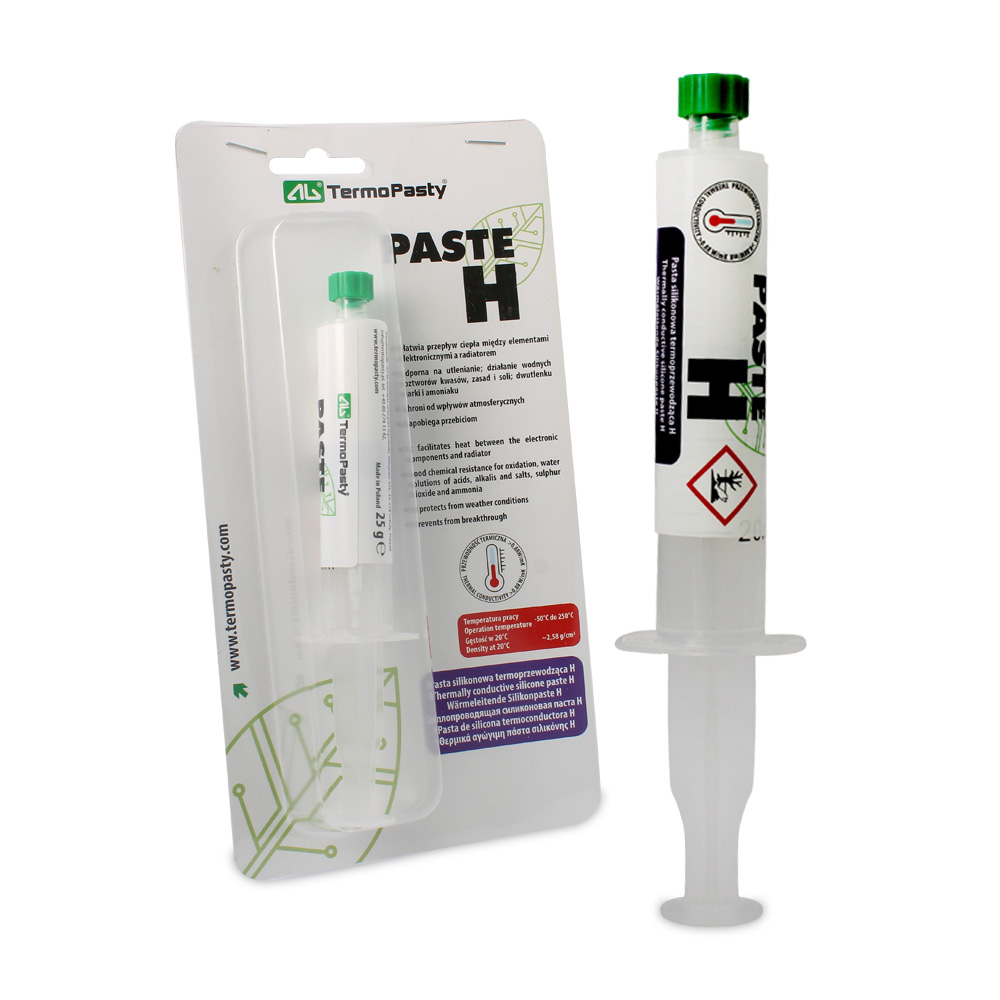 Pasta termoconduttiva th tubetto da 25gr di colore bianco a base di silicone -50