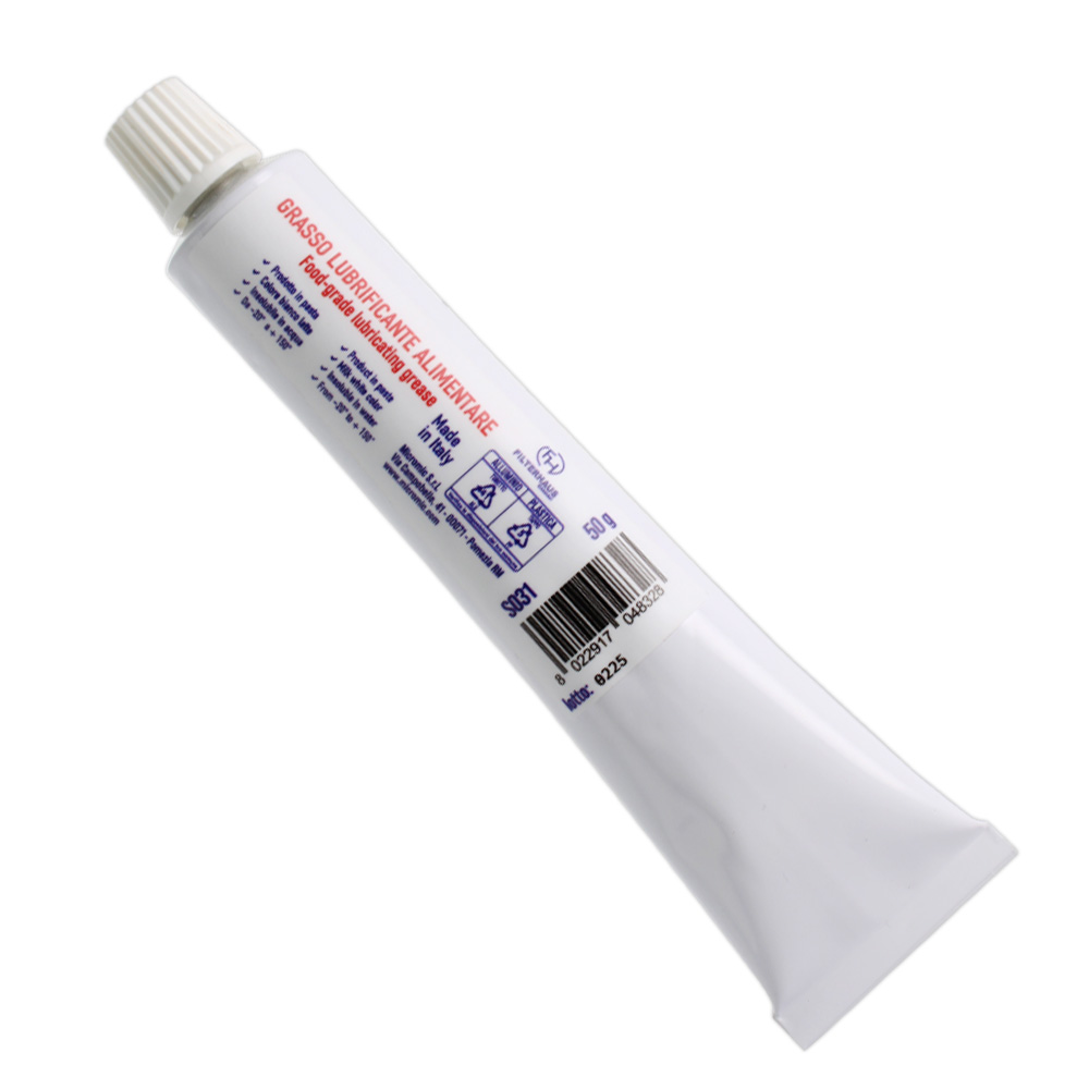 Grasso lubrificante alimentare in tubetto da 50gr colore bianco da - 20° a +150°