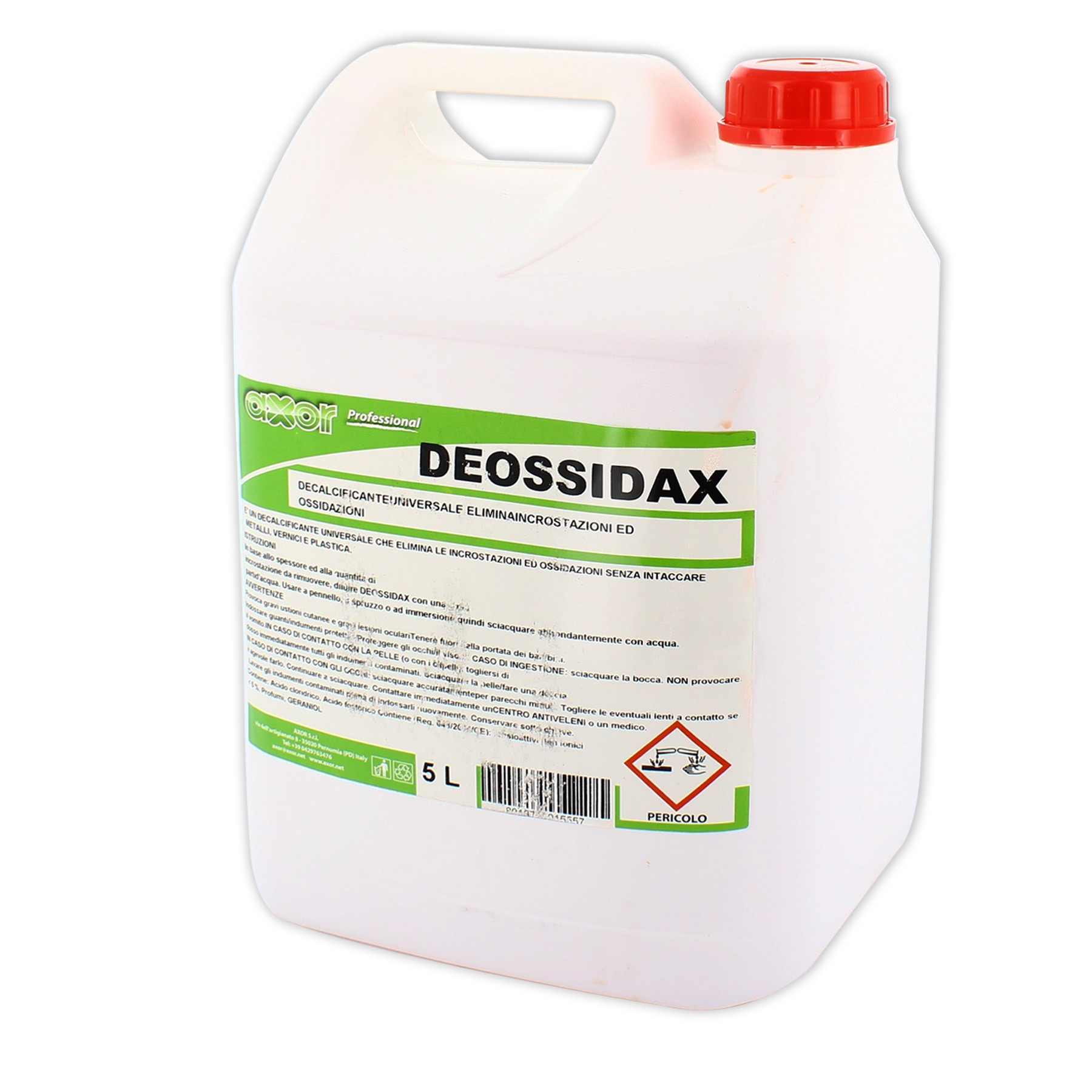 Deossidax decalcificante boiler e caldaie ad esclusivo uso professionale tanica