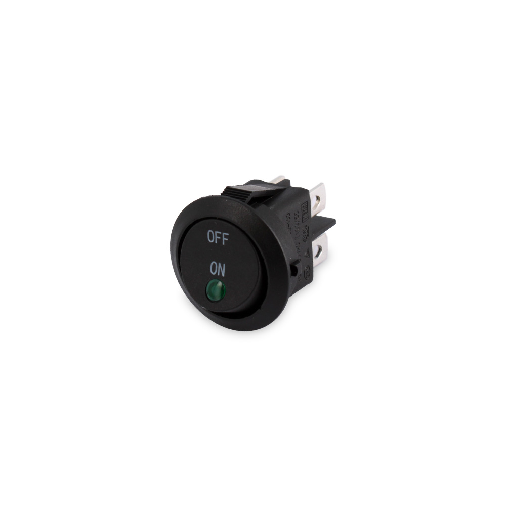 Interruttore tondo bipolare on/off Ø23mm 10A 250V