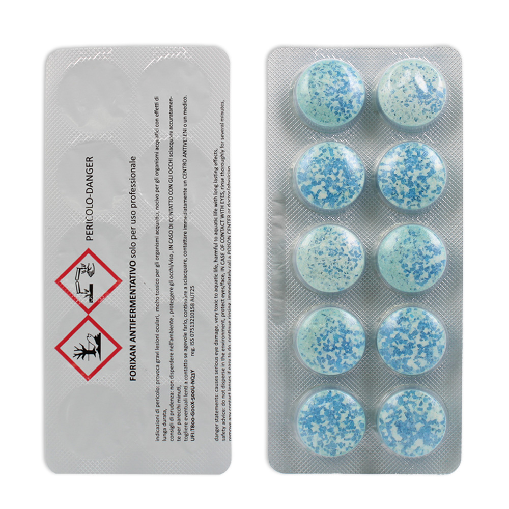 Antifermentativo in blister 10 pastiglie per secchi raccolta rifiuti liquidi ada