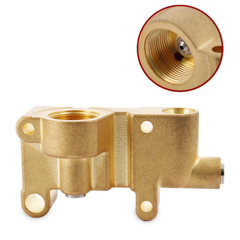 Blocchetto 3 vie con inserti in inox adattabile
