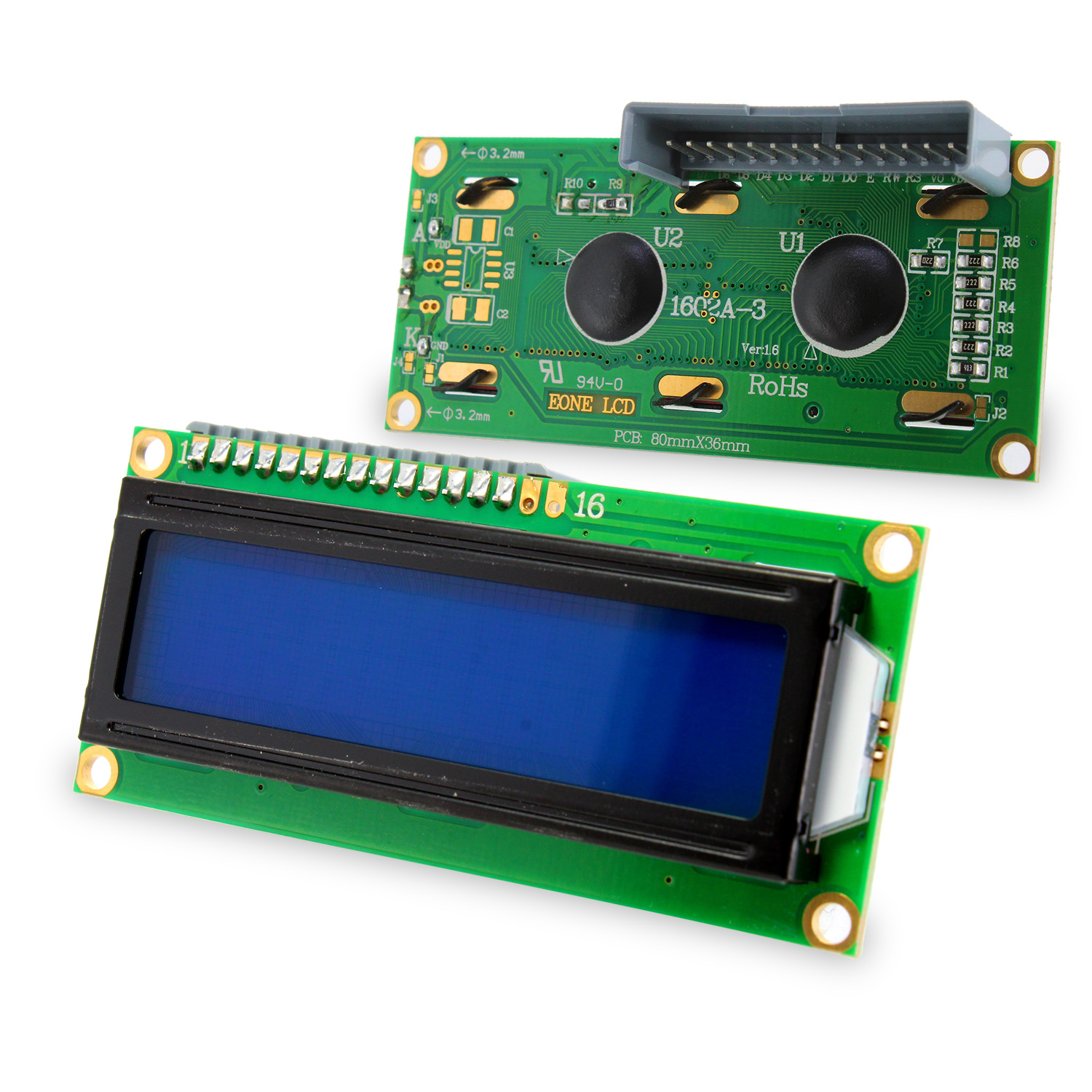 Display blu 2x16 Brio3 Kikko Koro adattabile