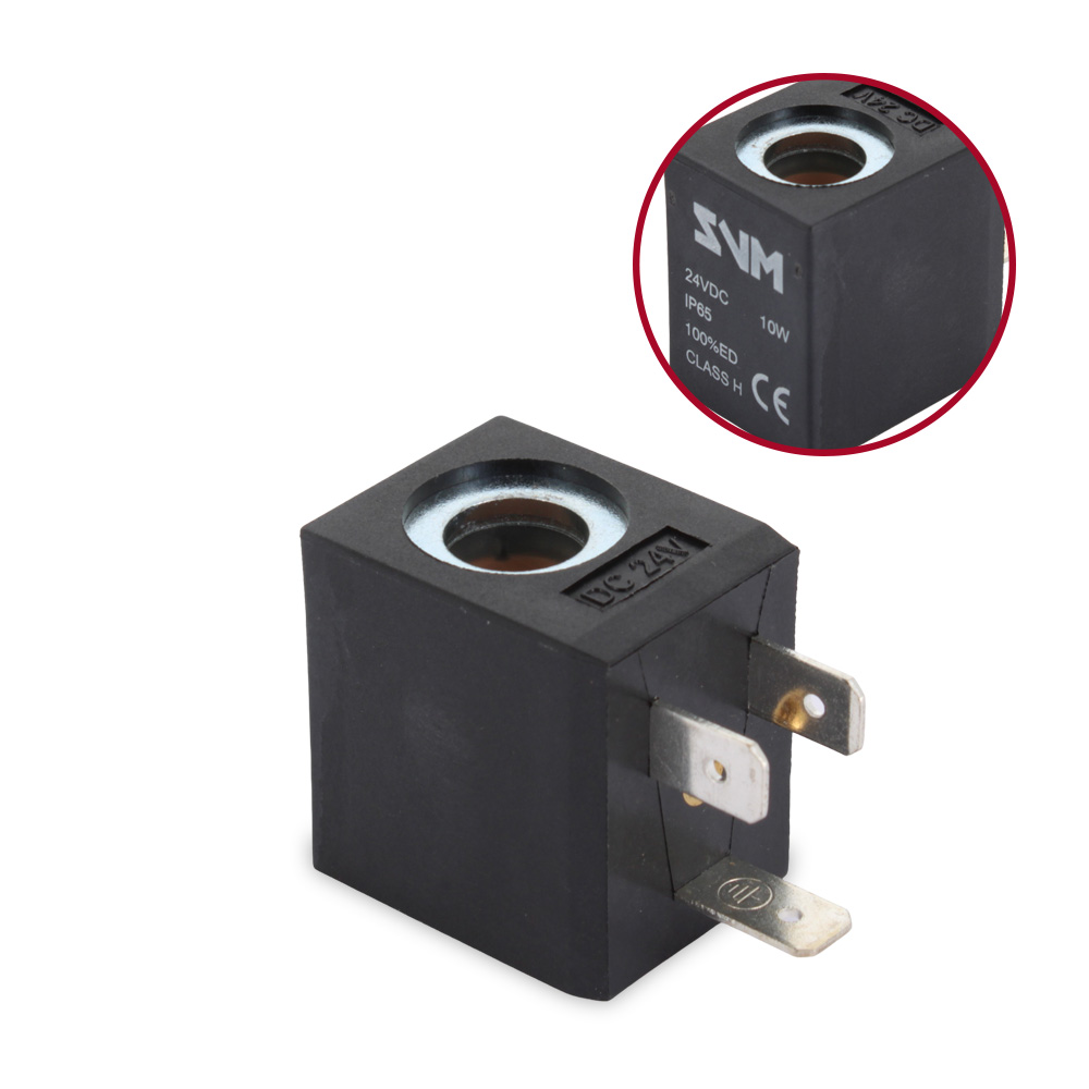 Bobina 24VDC 10w per gruppo elettrovalvola 2 vie adattabile
