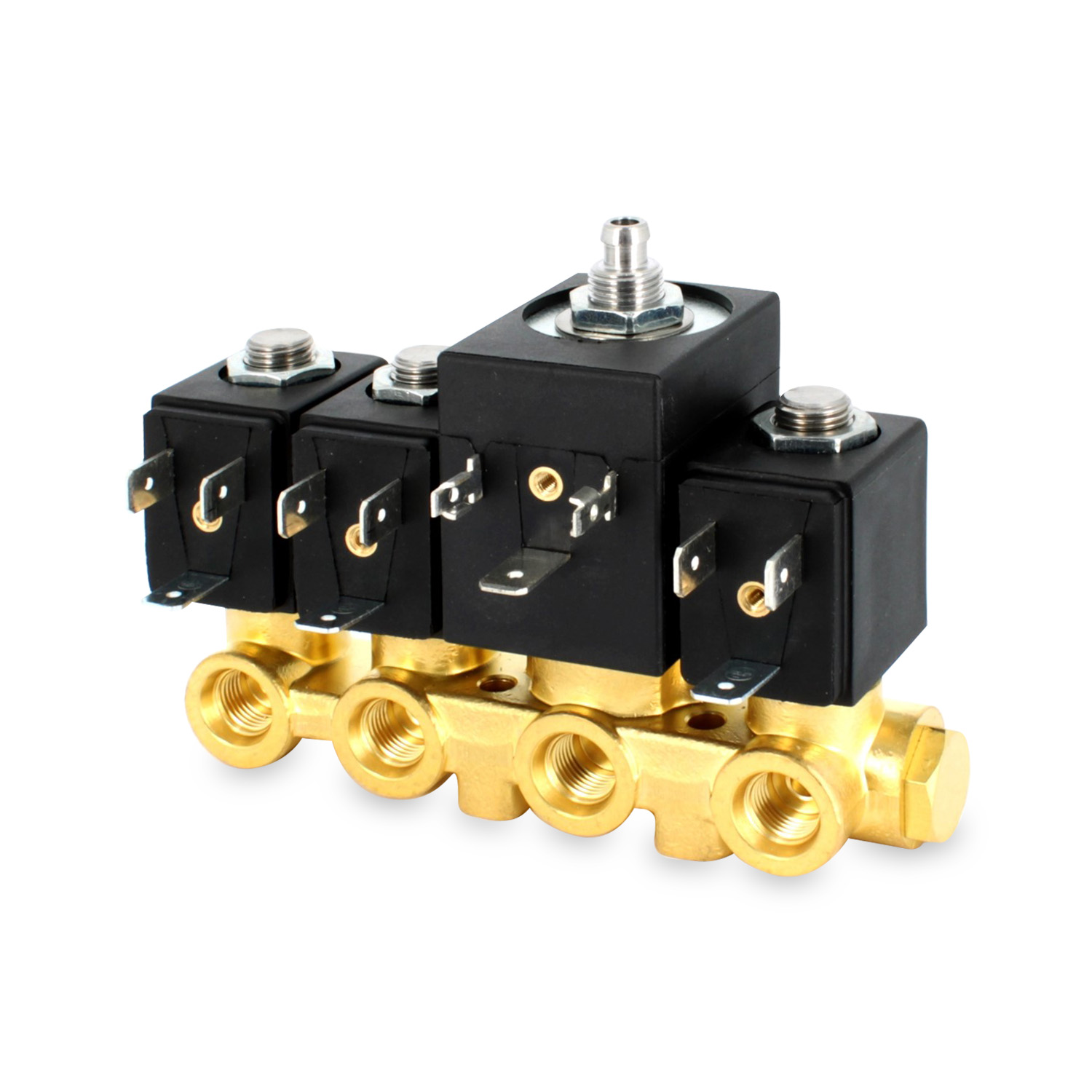 Gruppo elettrovalvole completa 2+2+3+2 vie 230V high performance inserti inox ad
