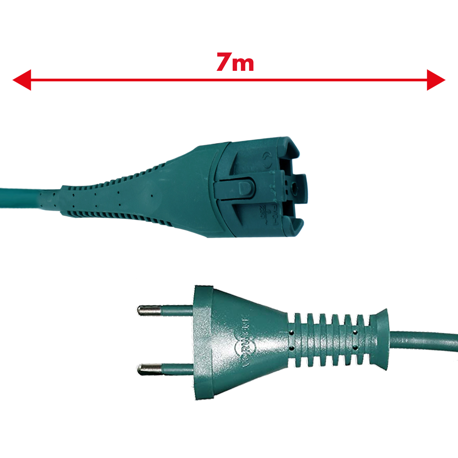 Cavo alimentazione verde 7mt 2x0,75mm spina Italia per modelli VK131 e VK130