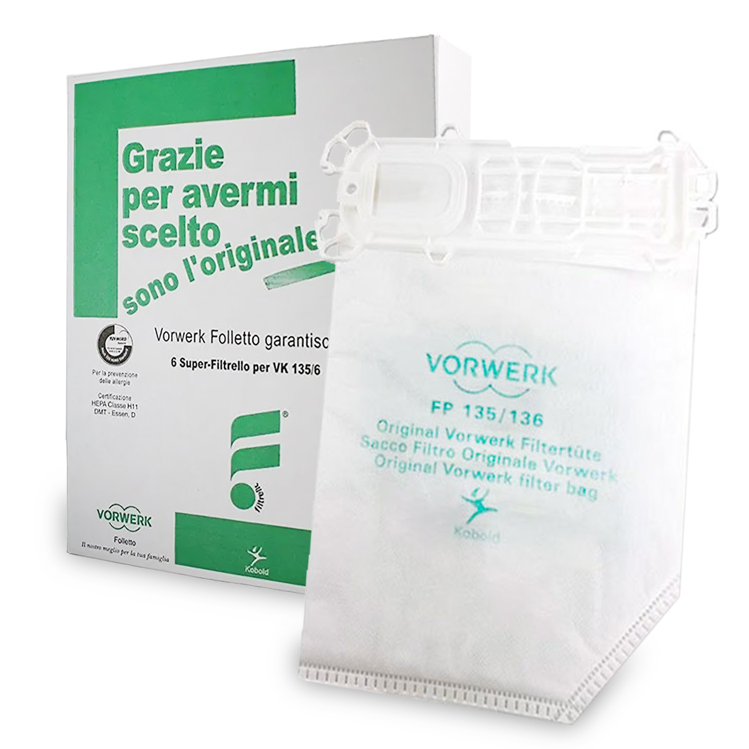Sacchetti in microfibra per modelli VK135 e VK136