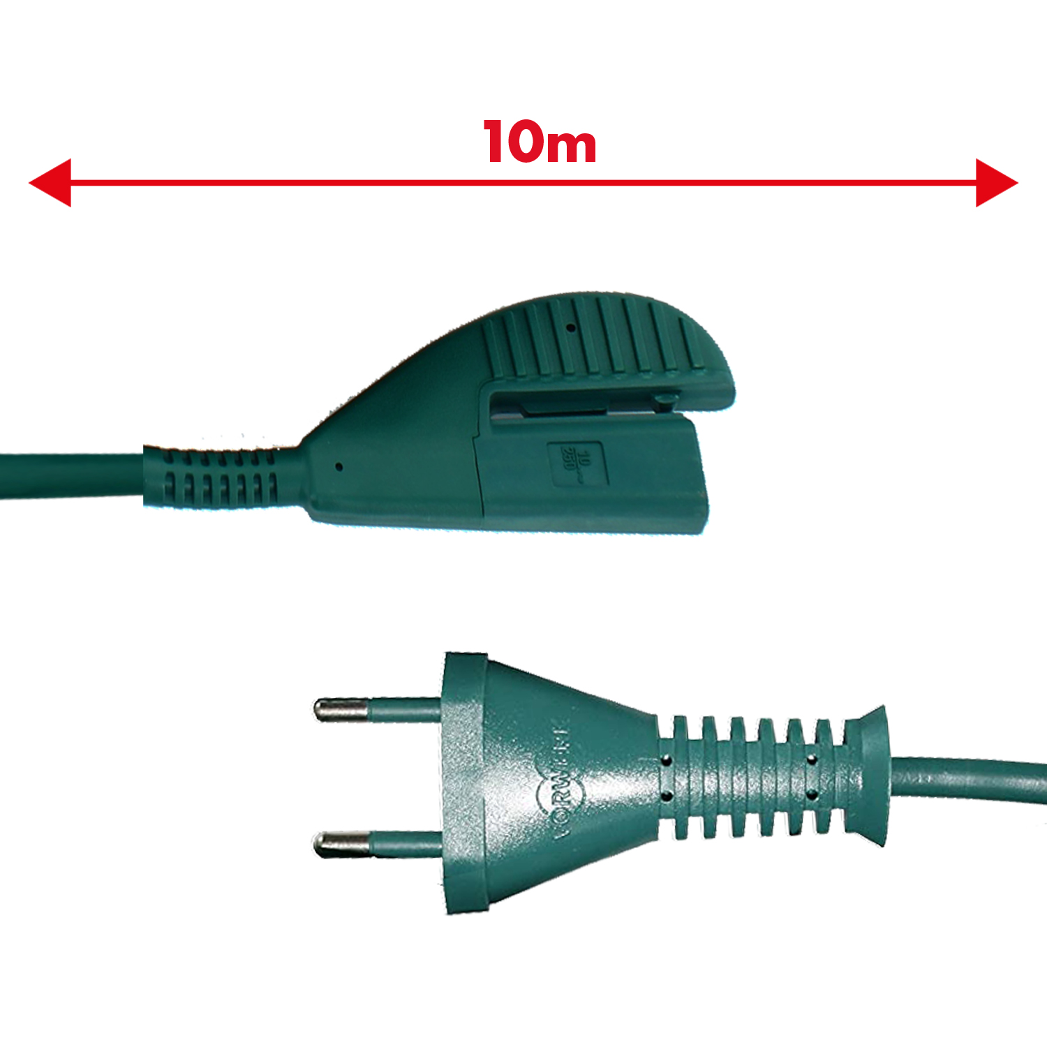 Cavo alimentazione verde (VK135) 10mt 2x0,75mm spina Italia per modelli VK136 e