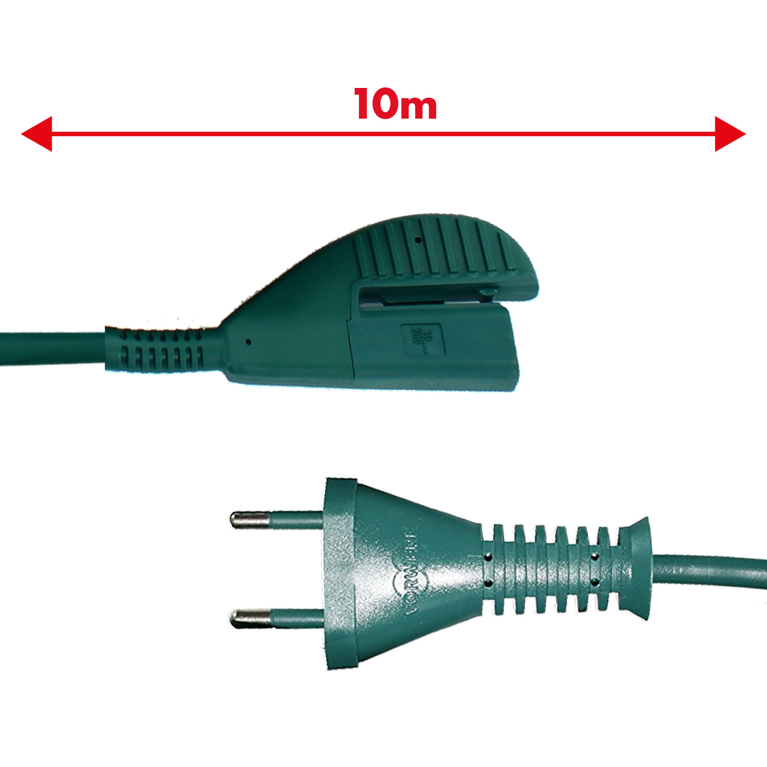 Cavo alimentazione verde (VK136) 10mt 2x0,75mm spina Italia per modelli VK136 e