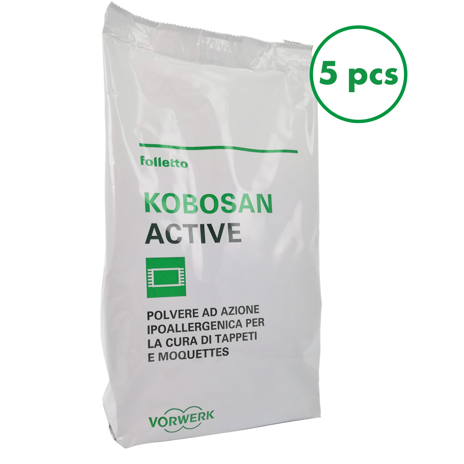 Detergente KOBOSAN ACTIVE per tappeti confezione 5 buste da 500g