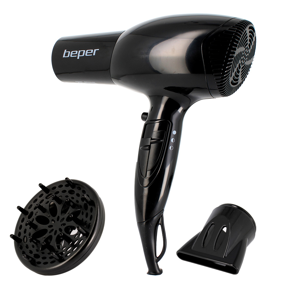 Asciugacapelli 220v 2000 w con diffusore e concentratore, pulsante per soffio di