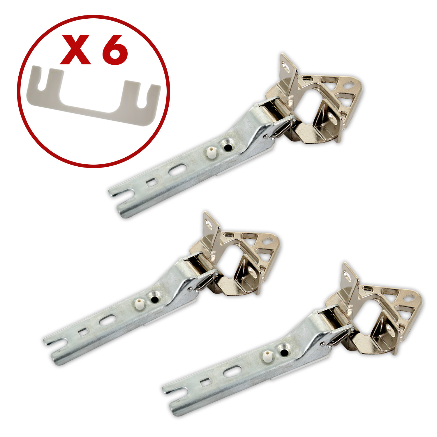 Cerniera frigo kit 3pz 6 piastre adattabile