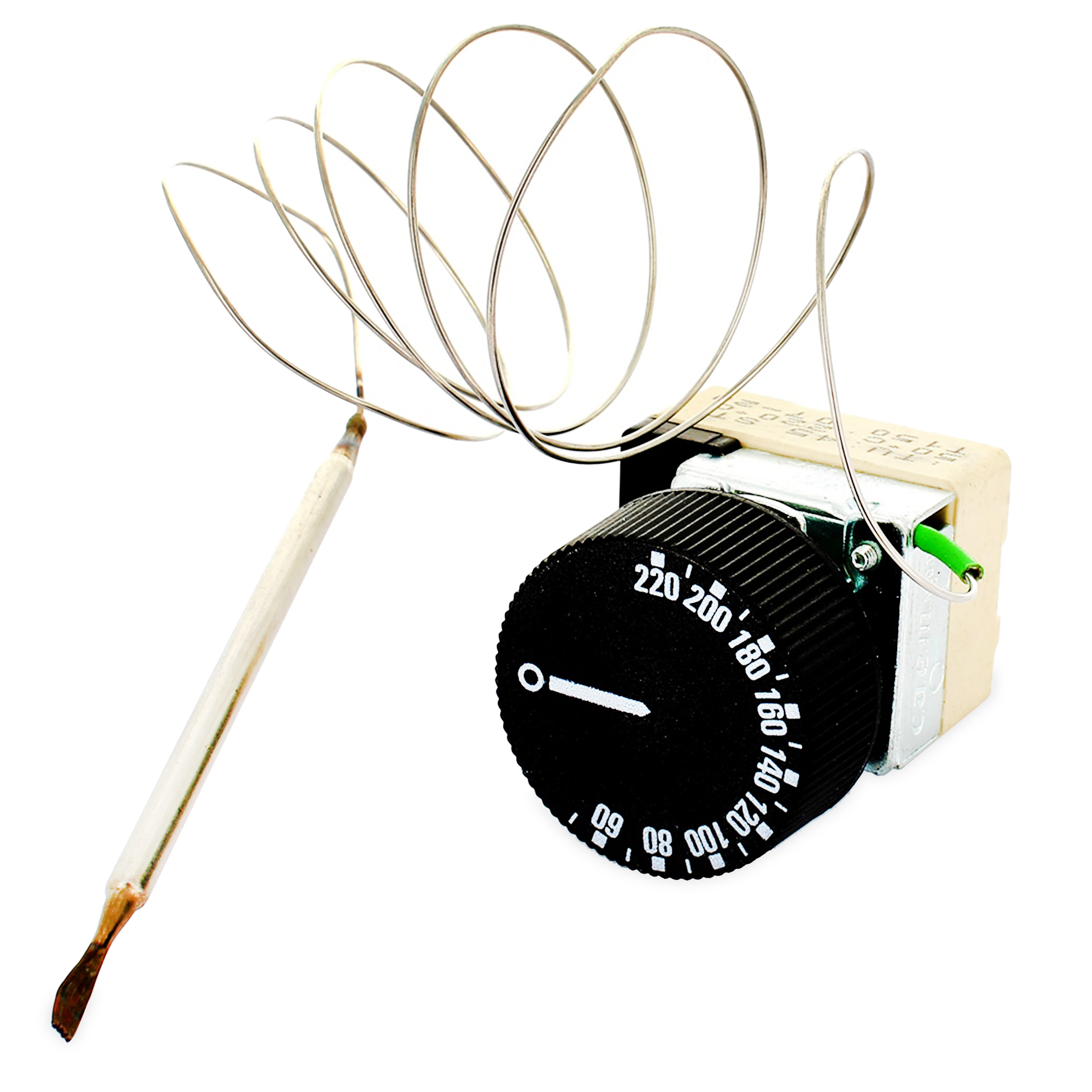 Termostato con manopola tu45 50-220 Ø inox caem