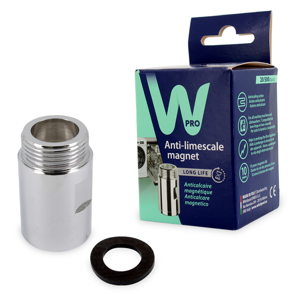 Washing machine anti-scale Tronchetto in metal with two-pole magnetic core Ø ¾''