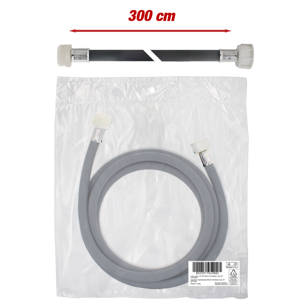 Tubo carico m/f 3/4 300cm 20-60bar max 25° confezionato con foro