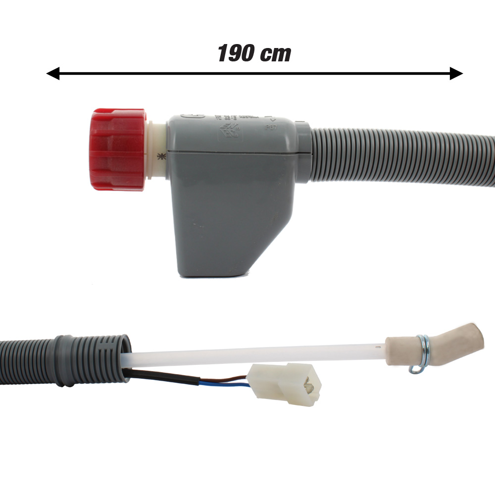 Tubo carico acquastop con sicurezza elettrificata 190cm 0,2-10bar 220-240v 50-60