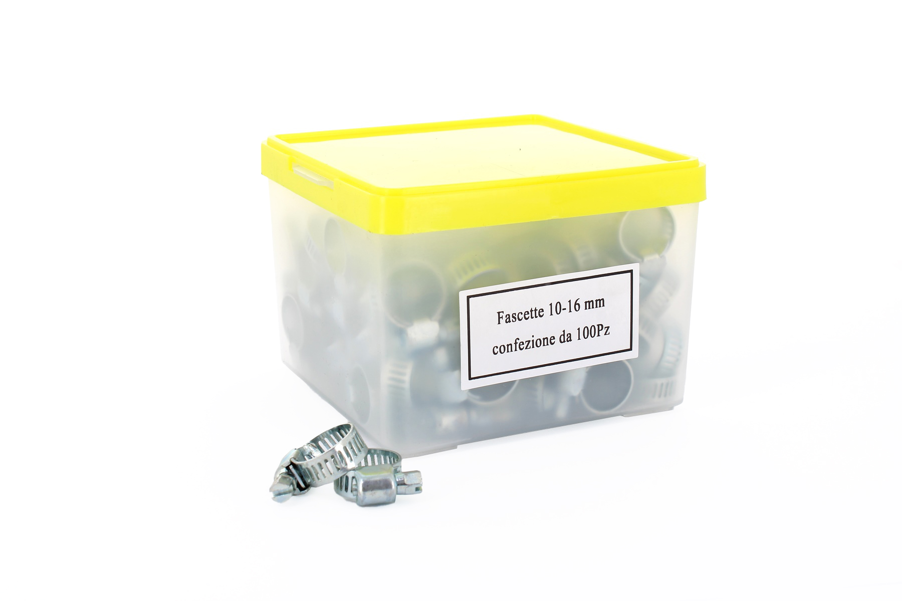 Fascette stringitubo 10 - 16 mm spessore 0,80mm altezza 8mm confezione da 100 pz