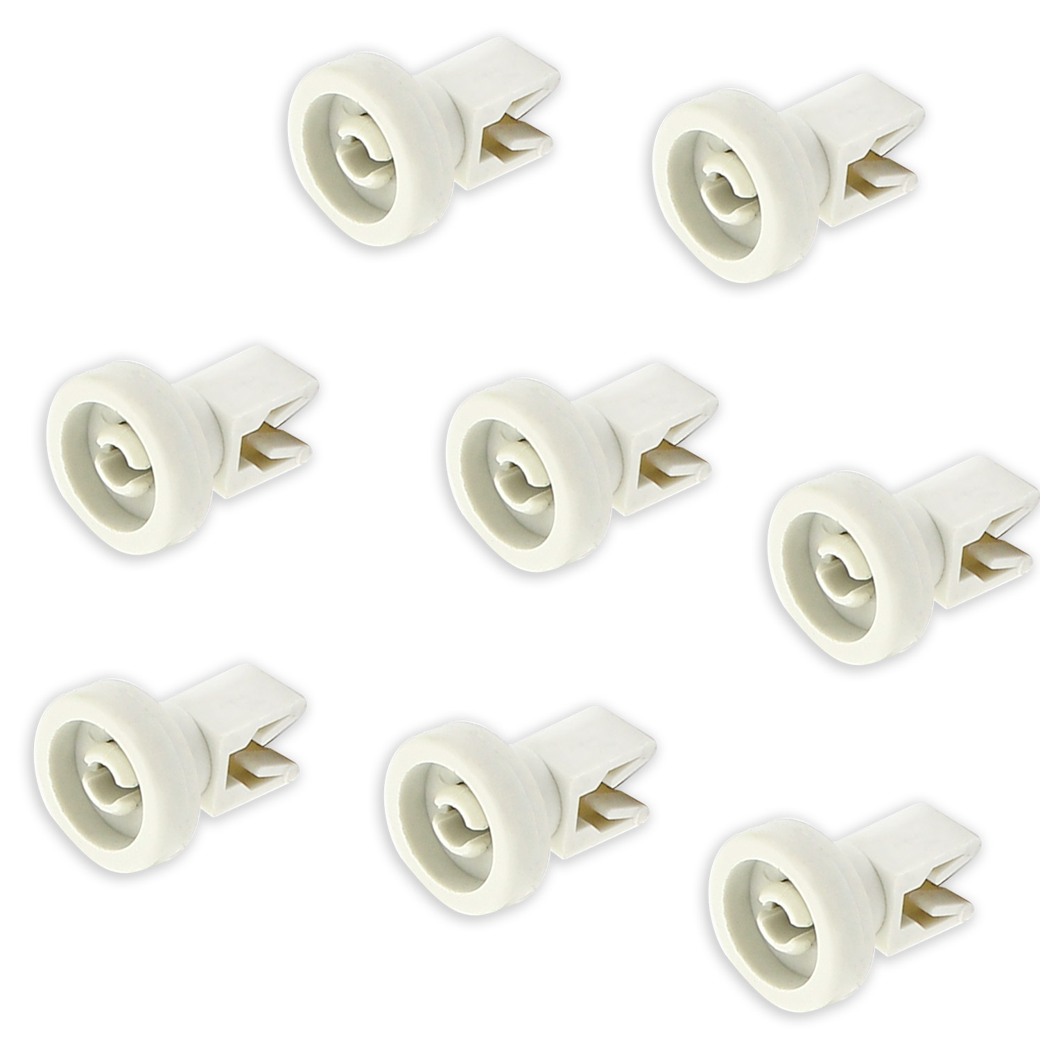 Ruota di colore bianco per cestello lavastoviglie kit da 8 pz adattabile