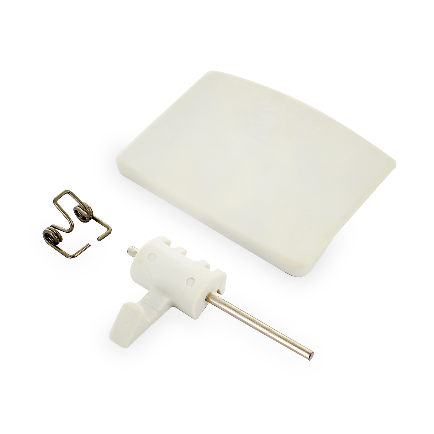 Kit maniglietta per oblò lavatrice di colore bianco adattabile