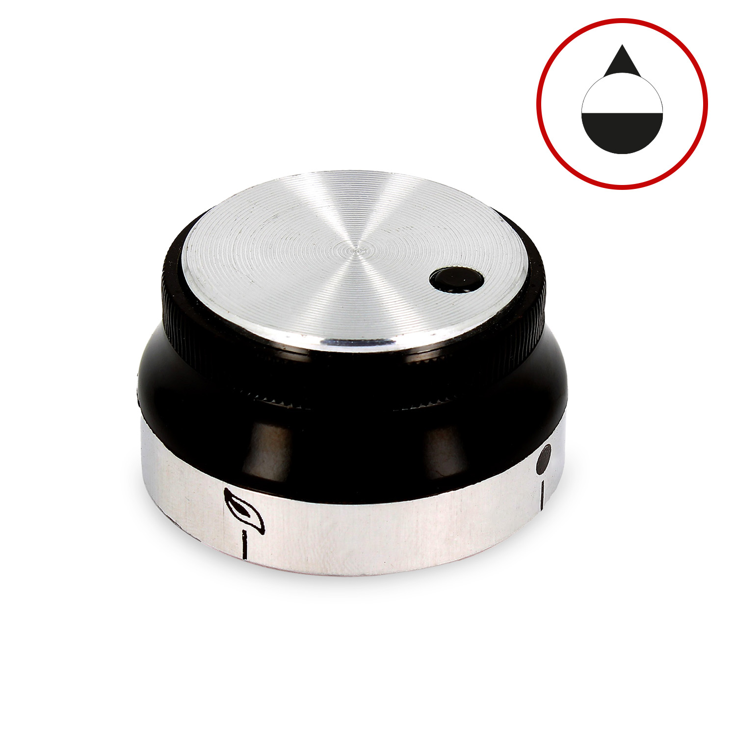 Manopola di colore marrone in acciaio Ø 8 mm mozzo raso adattabili