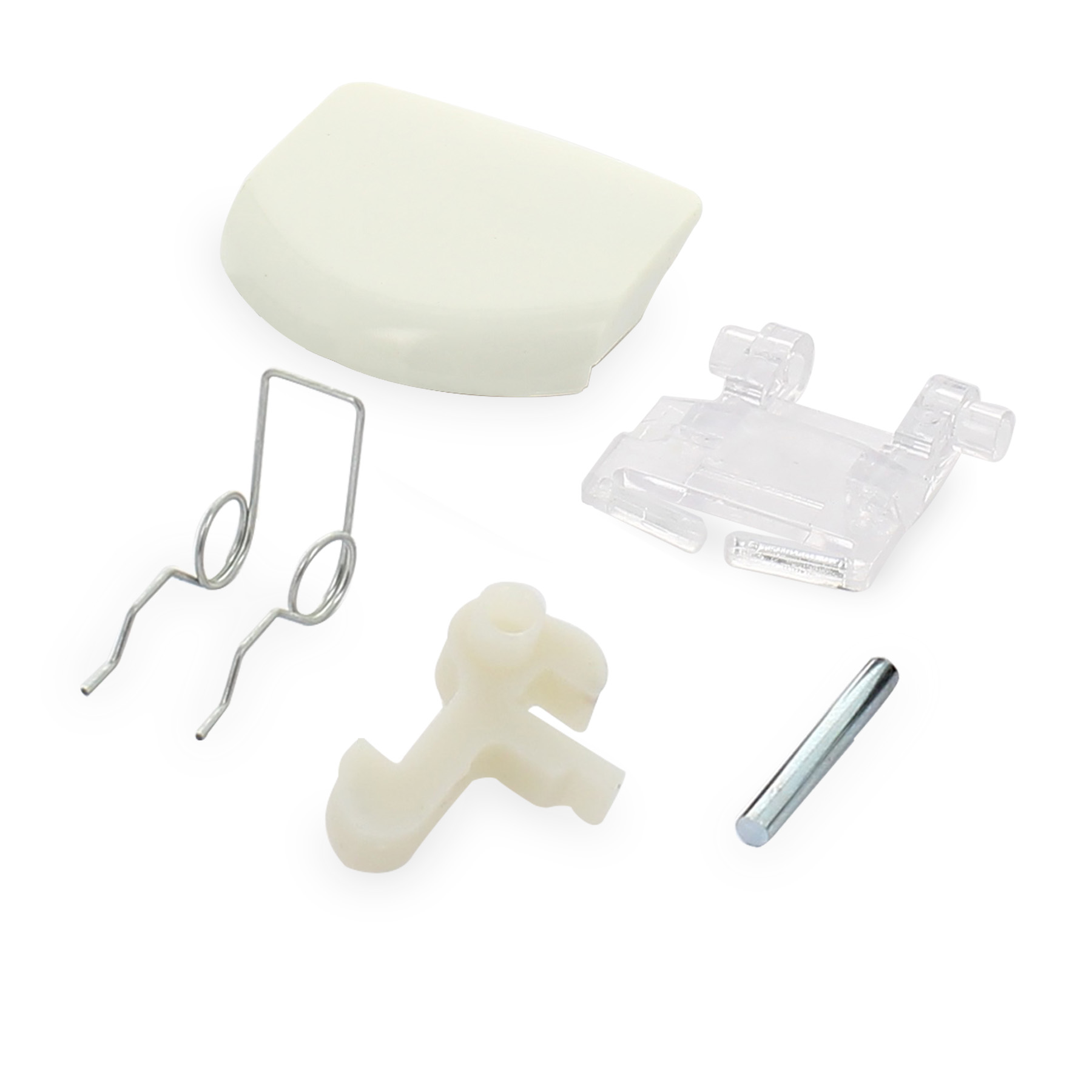 Kit maniglietta per oblò lavatrice di colore bianco adattabile