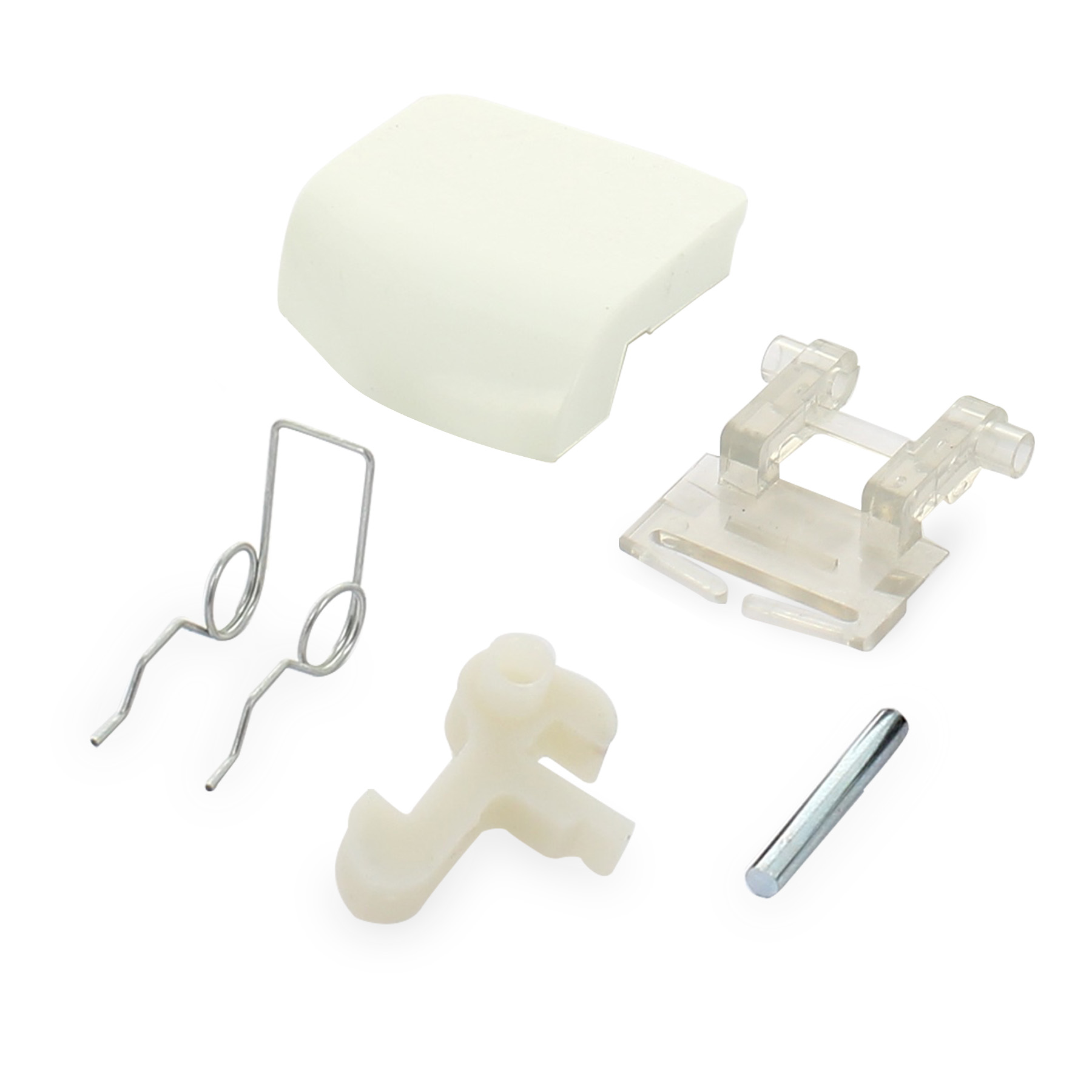 Kit maniglietta per oblò lavatrice di colore bianco adattabile