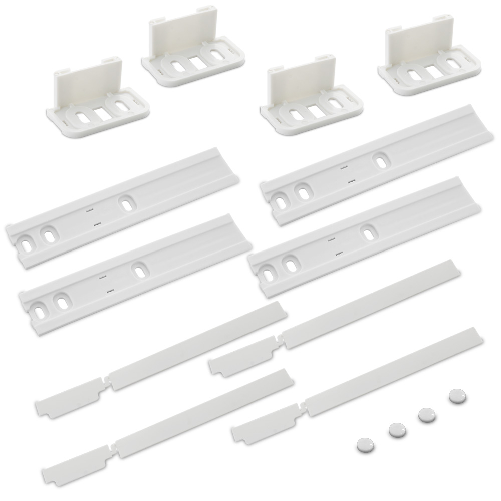 Guida scorrimento porta frigo kit 4pz adattabile