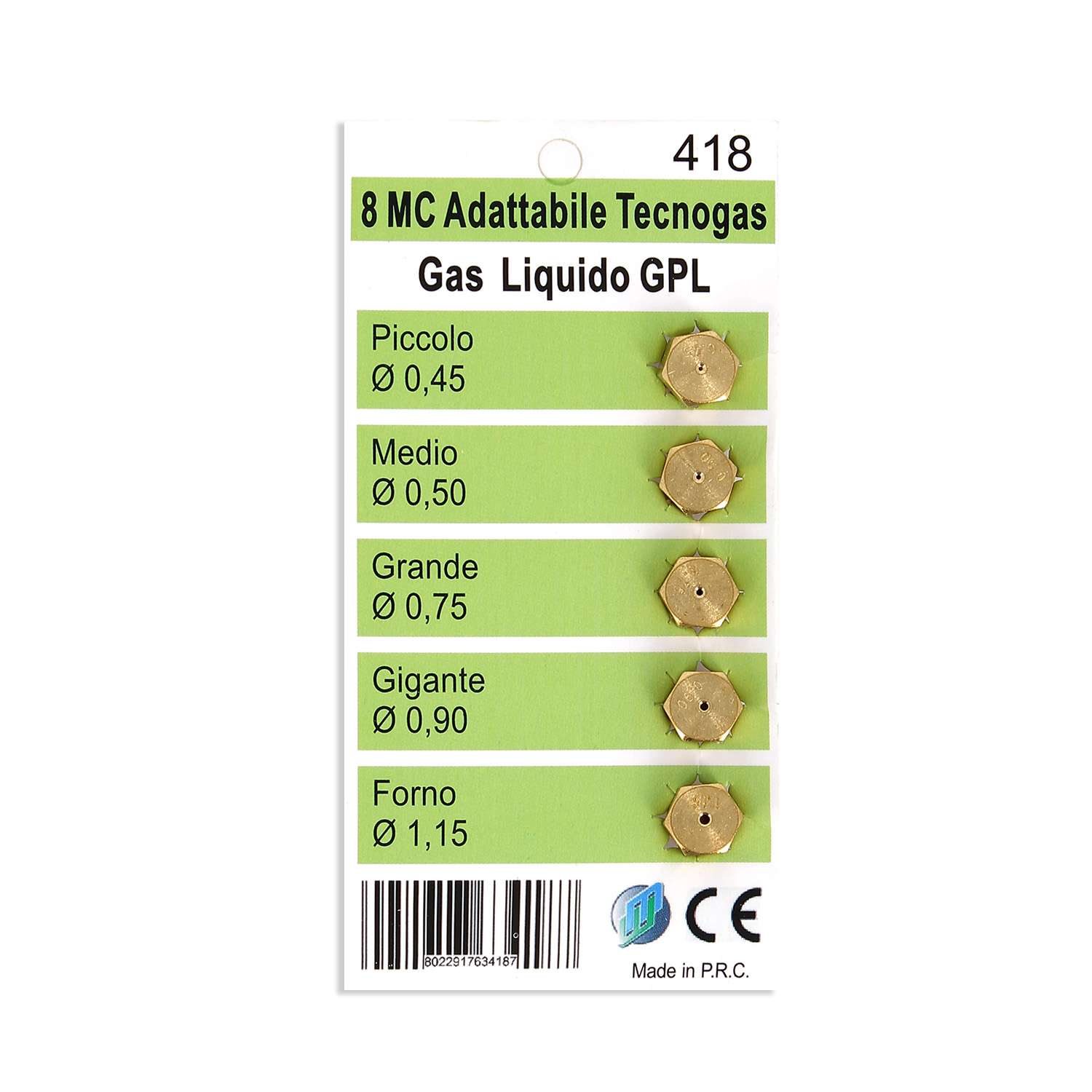 Serie ugelli 8mc gpl adattabile