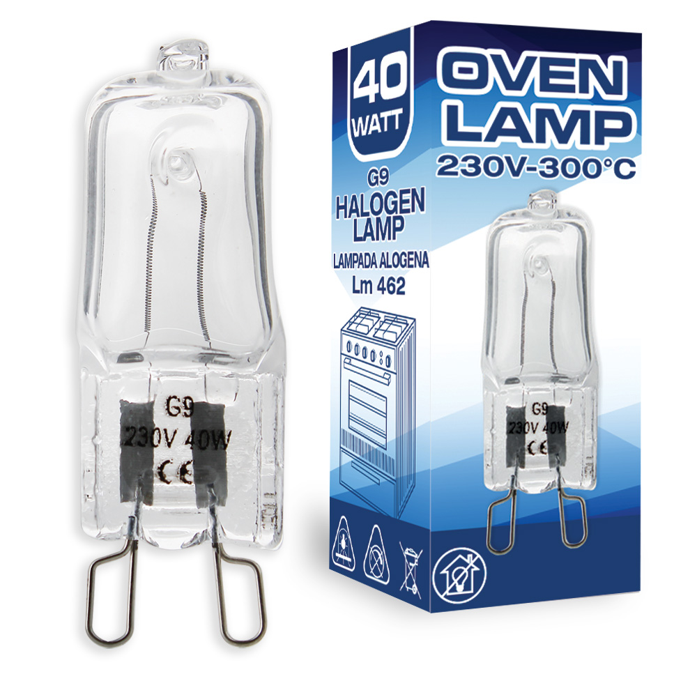 Lampada alogena g9 da forno 230v 40 W 300° adattabile
