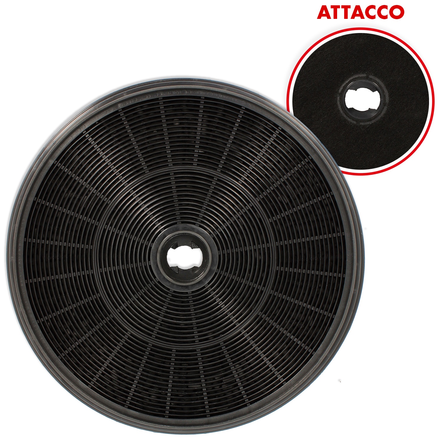 Filtro per cappa aspirante con carbne attivo Ø 225 mm x h 29 adattabile