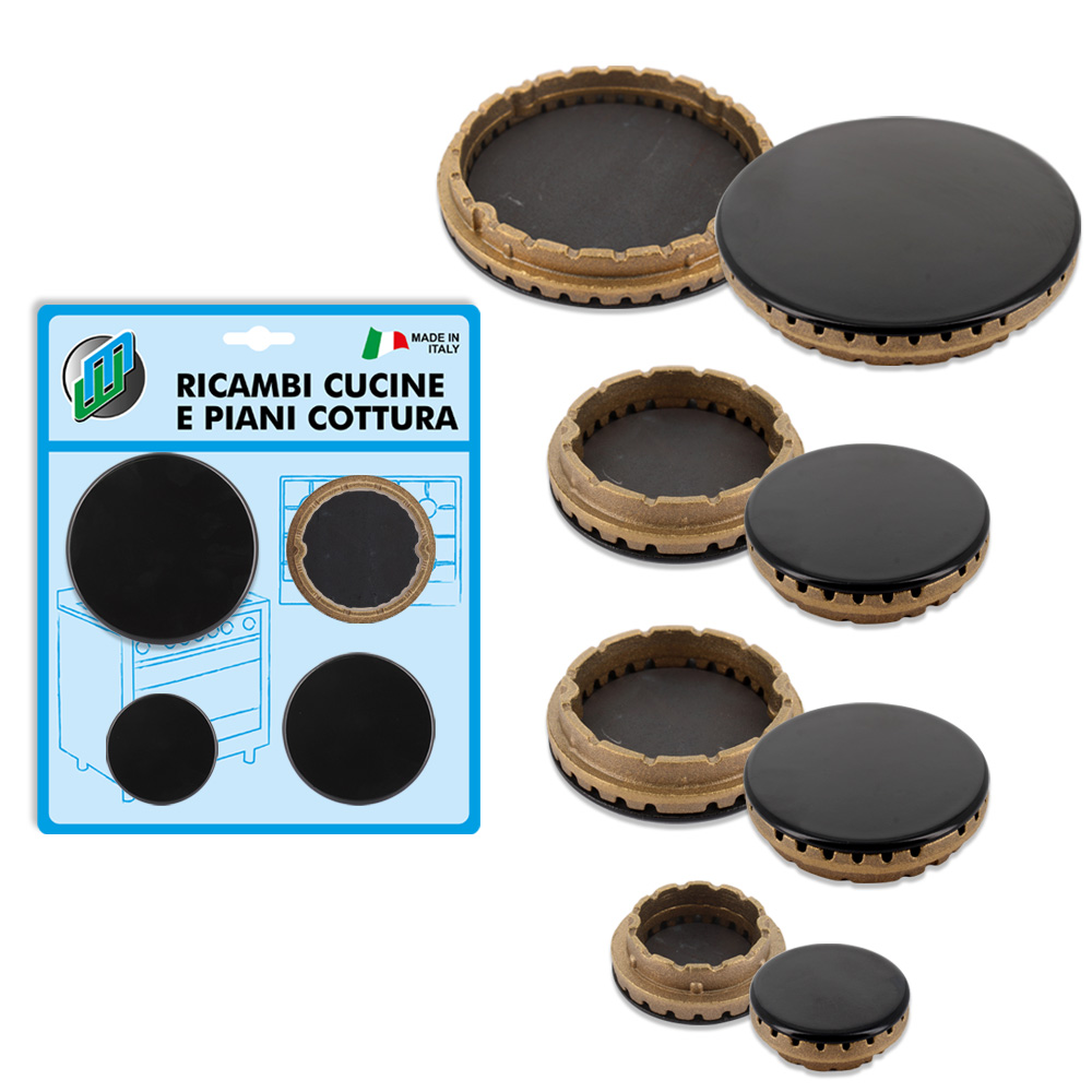 Kit 4 anelli + piattelli: 1 grande, 2 medi, piccolo in blister  adattabile