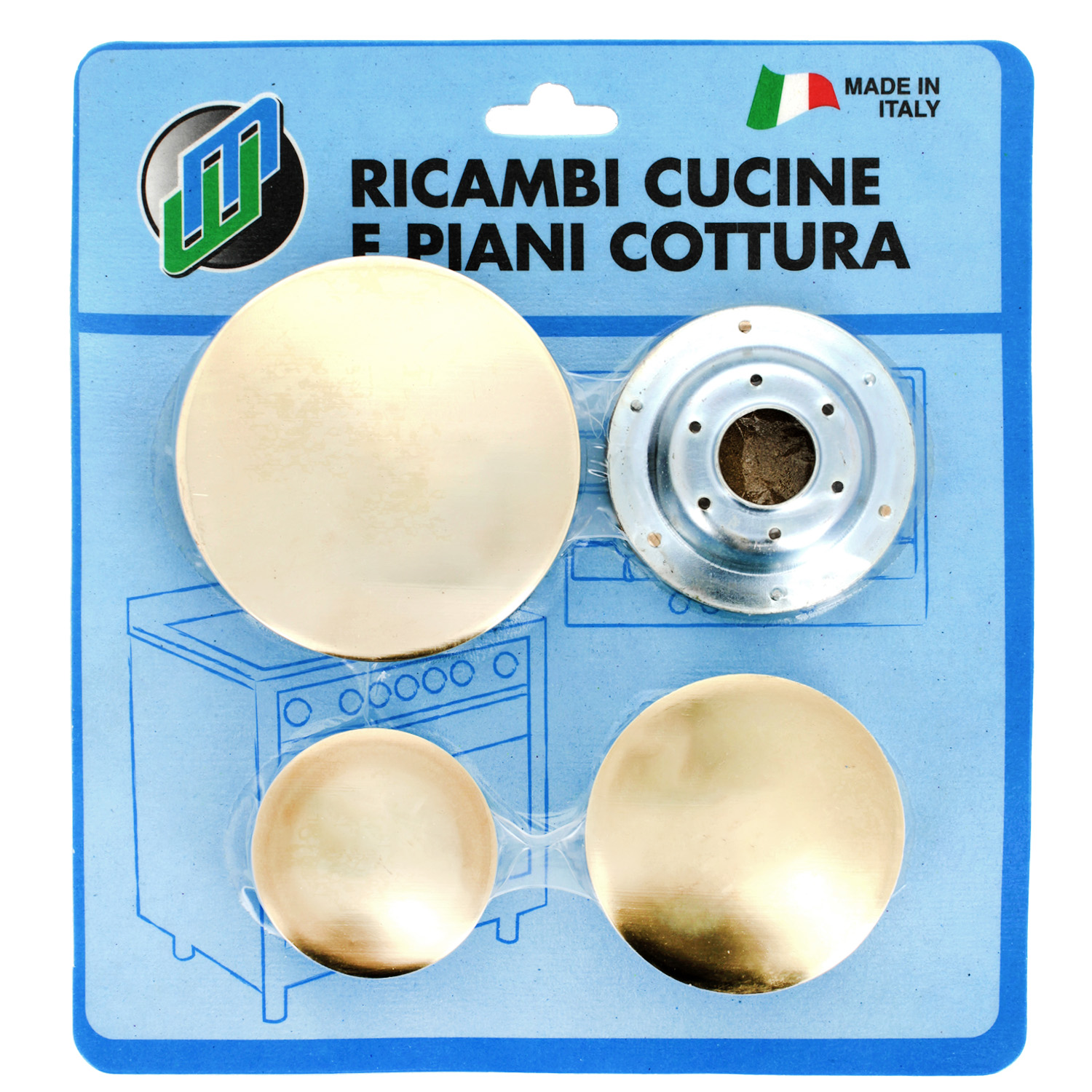 Kit 4 spartifiamma lucidi: 1 grande, 2 medi, 1 piccolo adattabili