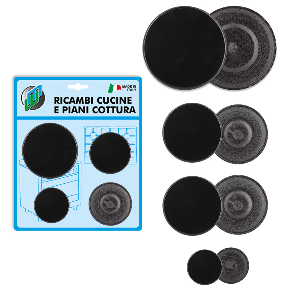 Piattelli kit 4Pz, 1 grande Ø 98mm, 2 medi Ø 74mm. 1 piccolo Ø 54 mm smaltati ne